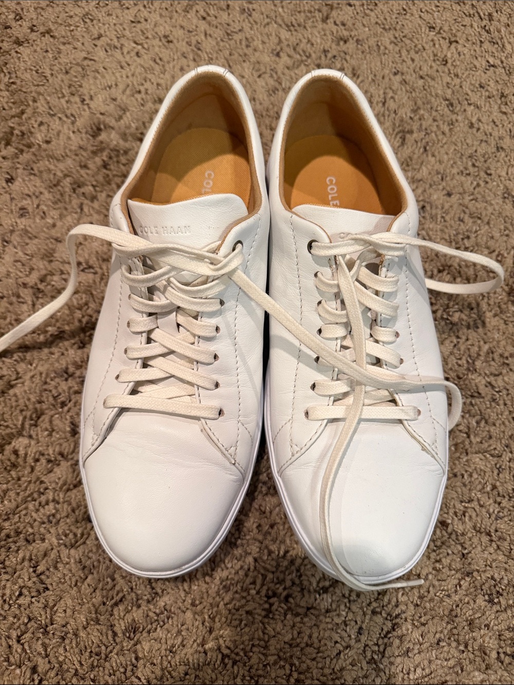 Cole Haan White Leather Low-Top Sneakers